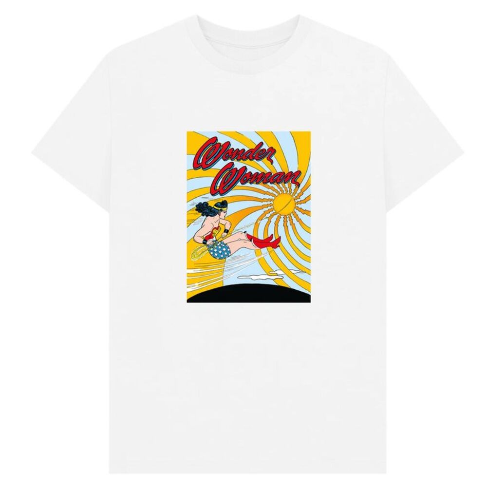 Wonder Woman Unisex Adult Flying T-Shirt / White